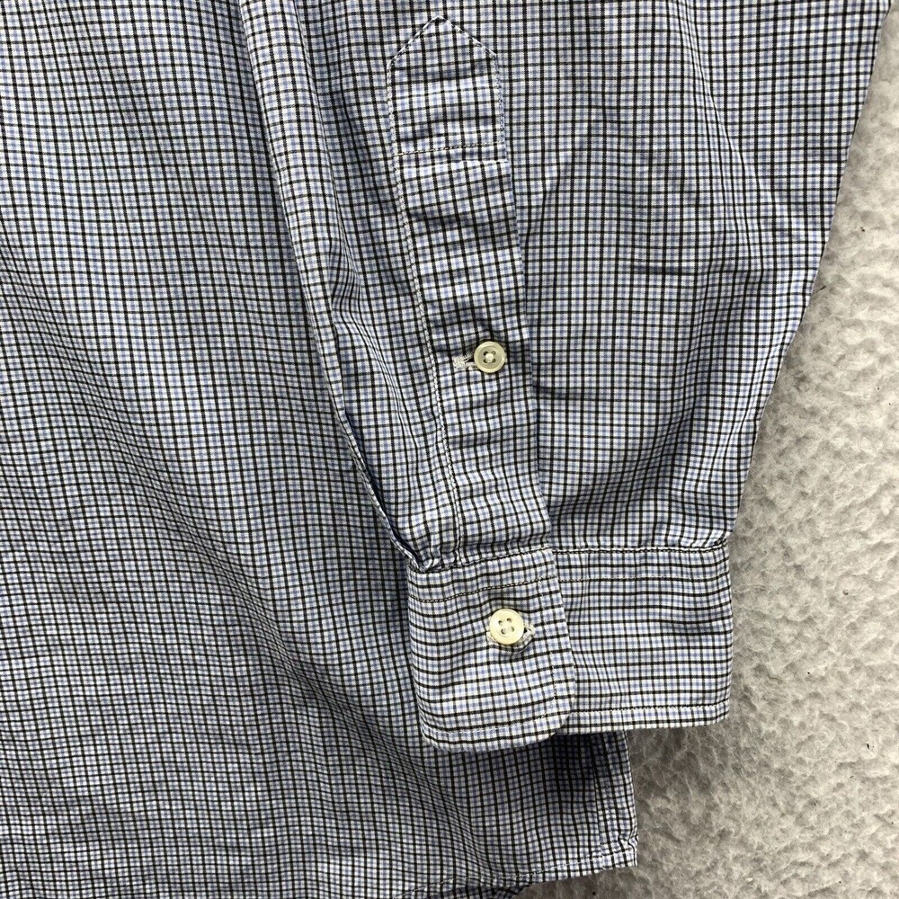 VTG Ralph Lauren Yarmouth Dress Shirt Mens 17 34/35‎ Plaid Tattersall Check Blue - Picture 2 of 11